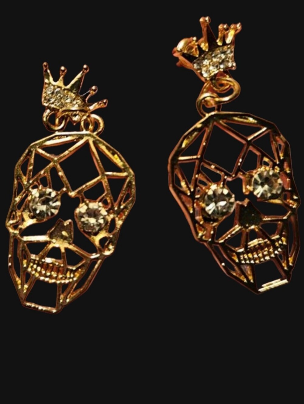 💀Skull & Crown w/Stones Geometric - NWOT Halloween or Anytime
